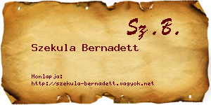 Szekula Bernadett névjegykártya