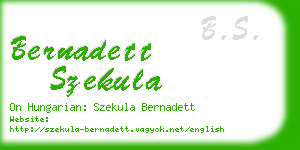 bernadett szekula business card